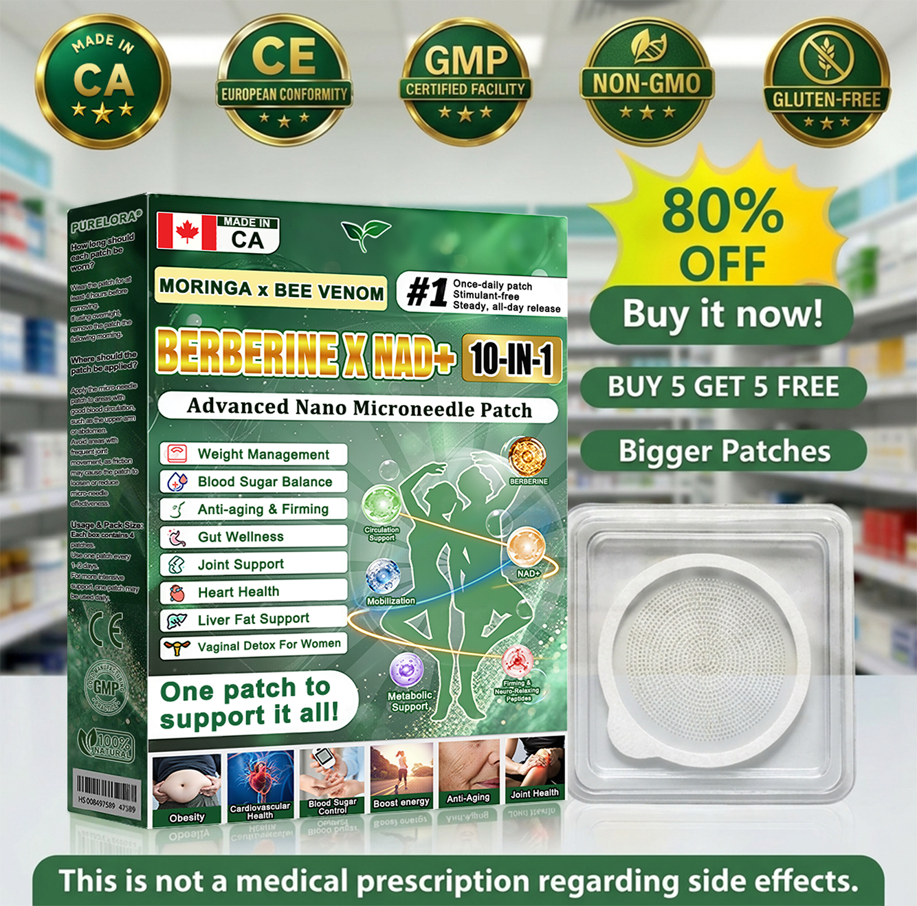 𝐎𝐟𝐟𝐢𝐜𝐢𝐚𝐥 Online St𝐨𝐫𝐞  | 🔥 𝐏𝐮𝐫𝐞𝐥𝐨𝐫𝐚® Moringa · Berberine × NAD+ 𝟏𝟎-𝐢𝐧-𝟏 𝐀𝐝𝐯𝐚𝐧𝐜𝐞𝐝 𝐍𝐚𝐧𝐨 𝐌𝐢𝐜𝐫𝐨𝐧𝐞𝐞𝐝𝐥𝐞 𝐏𝐚𝐭𝐜𝐡 — 𝐎𝐧𝐜𝐞 𝐃𝐚𝐢𝐥𝐲, 𝐕𝐢𝐬𝐢𝐛𝐥𝐞 𝐑𝐞𝐬𝐮𝐥𝐭𝐬 𝐢𝐧 𝟕 𝐃𝐚𝐲𝐬