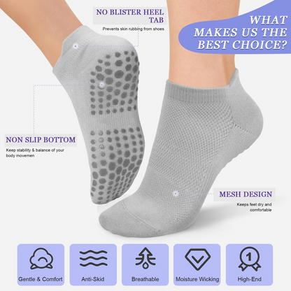 Move With Confidence™ Pilates Grip Socks – Soft Non Slip Socks Designed for Yoga, Pilates & Everyday Comfort