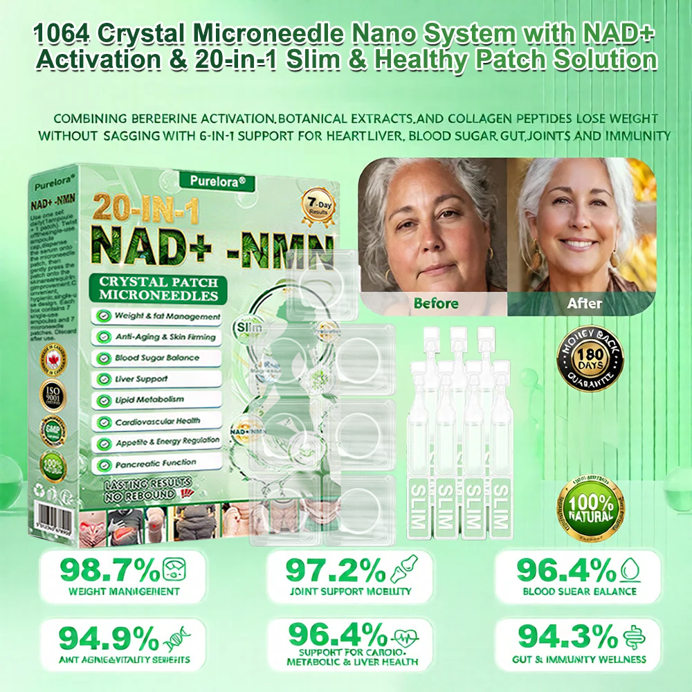 🔥New Arrival |Purelora® Crystal Microneedle Nano System with NAD⁺ Activation & 20-in-1 Slim & Healthy Pacth Solution