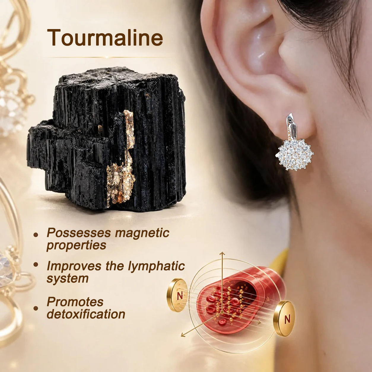 [Limited Time Offer - 80% OFF Today 🔥] 👩🏻‍⚕️ Germanium & Magnesium Earrings – Lymphatic Drainage & Magnetic Therapy