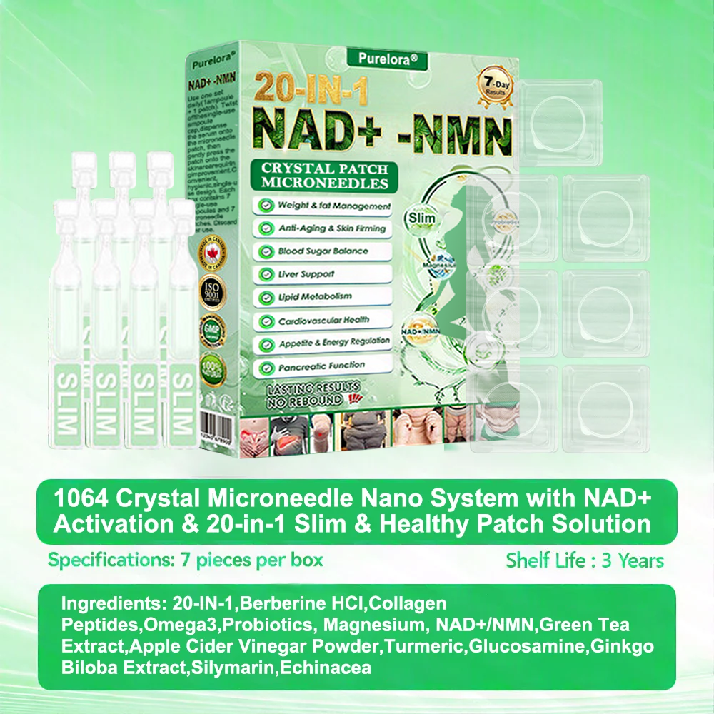🔥New Arrival |Purelora® Crystal Microneedle Nano System with NAD⁺ Activation & 20-in-1 Slim & Healthy Pacth Solution