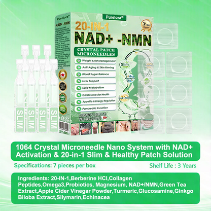 🔥New Arrival |Purelora® Crystal Microneedle Nano System with NAD⁺ Activation & 20-in-1 Slim & Healthy Pacth Solution