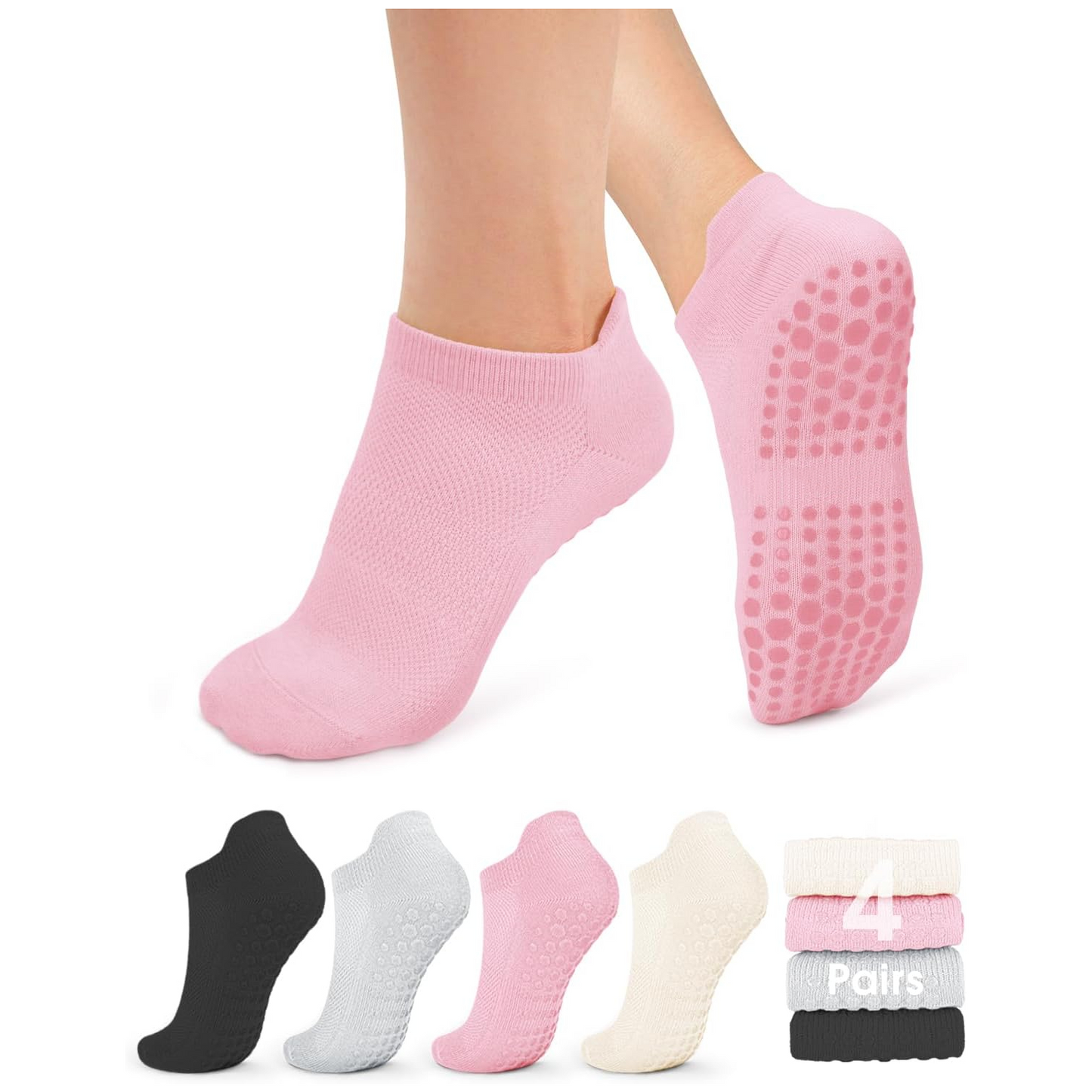 Move With Confidence™ Pilates Grip Socks – Soft Non Slip Socks Designed for Yoga, Pilates & Everyday Comfort