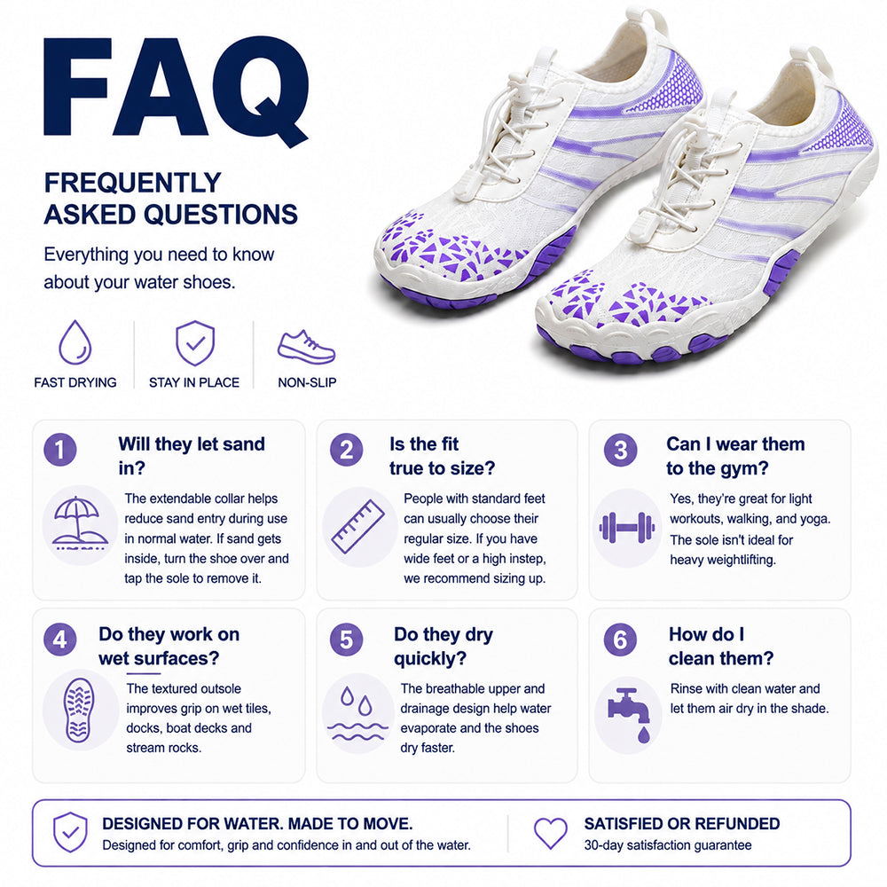 💖 Unisex Barefoot Water Shoes 💖 – Breathable, Water-Resistant & Sand-Repellent | Ultra-Light Aqua Shoes with Memory Foam Comfort & Quick-Drying Design