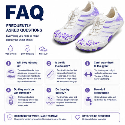 💖 Unisex Barefoot Water Shoes 💖 – Breathable, Water-Resistant & Sand-Repellent | Ultra-Light Aqua Shoes with Memory Foam Comfort & Quick-Drying Design
