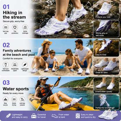 💖 Unisex Barefoot Water Shoes 💖 – Breathable, Water-Resistant & Sand-Repellent | Ultra-Light Aqua Shoes with Memory Foam Comfort & Quick-Drying Design