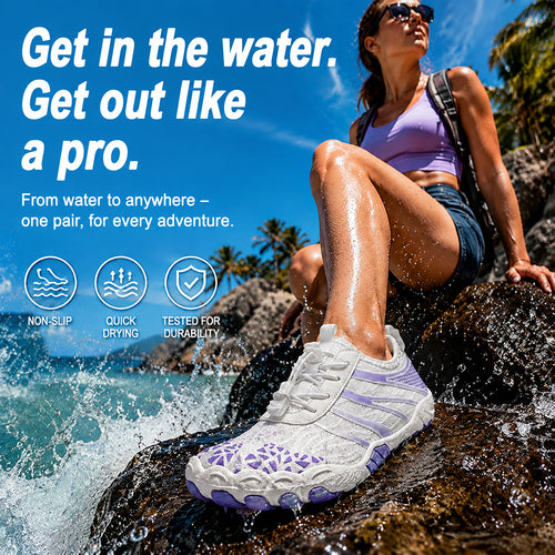 💖 Unisex Barefoot Water Shoes 💖 – Breathable, Water-Resistant & Sand-Repellent | Ultra-Light Aqua Shoes with Memory Foam Comfort & Quick-Drying Design