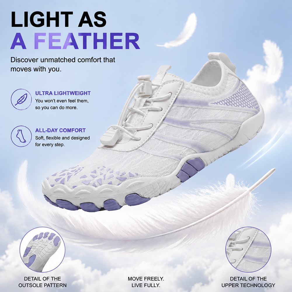 💖 Unisex Barefoot Water Shoes 💖 – Breathable, Water-Resistant & Sand-Repellent | Ultra-Light Aqua Shoes with Memory Foam Comfort & Quick-Drying Design