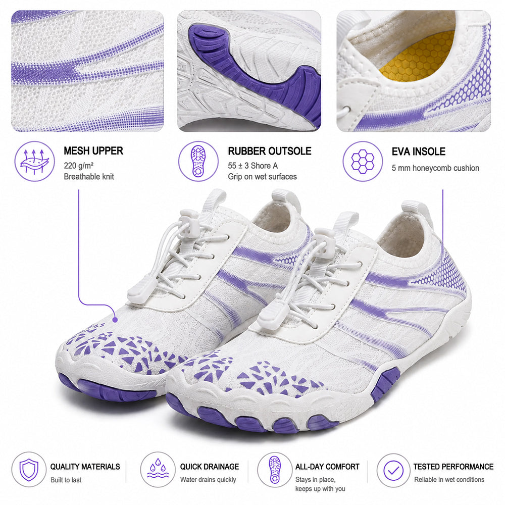 💖 Unisex Barefoot Water Shoes 💖 – Breathable, Water-Resistant & Sand-Repellent | Ultra-Light Aqua Shoes with Memory Foam Comfort & Quick-Drying Design