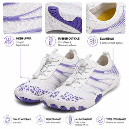 💖 Unisex Barefoot Water Shoes 💖 – Breathable, Water-Resistant & Sand-Repellent | Ultra-Light Aqua Shoes with Memory Foam Comfort & Quick-Drying Design