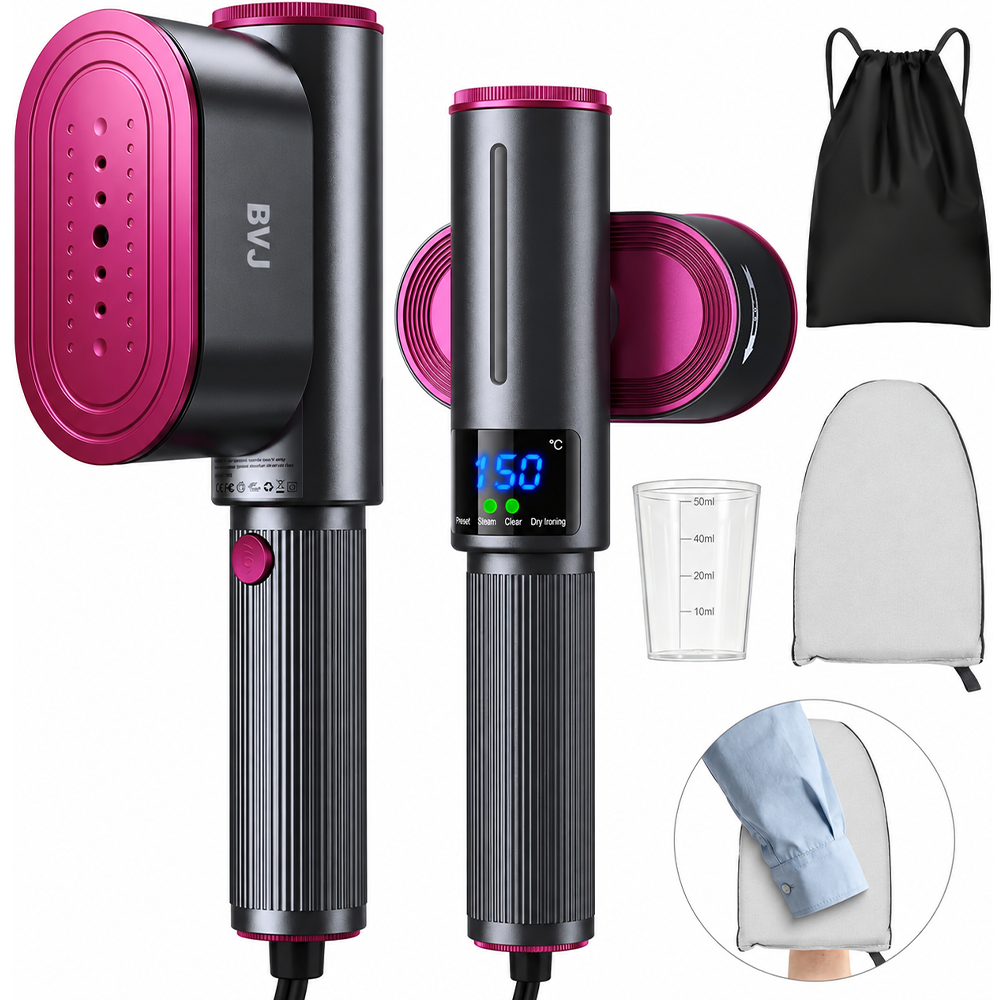 🔥 𝑳𝑨𝑺𝑻 𝑫𝑨𝒀 𝑺𝑨𝑳𝑬-𝟖𝟎% 𝑶𝑭𝑭 🔥 1200W 2-in-1 Handheld Garment Steamer & Iron – Fast Heat-Up, Portable Travel Steamer