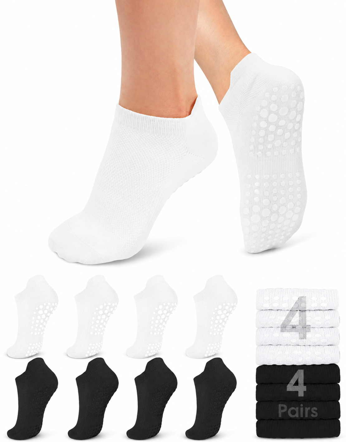 Move With Confidence™ Pilates Grip Socks – Soft Non Slip Socks Designed for Yoga, Pilates & Everyday Comfort