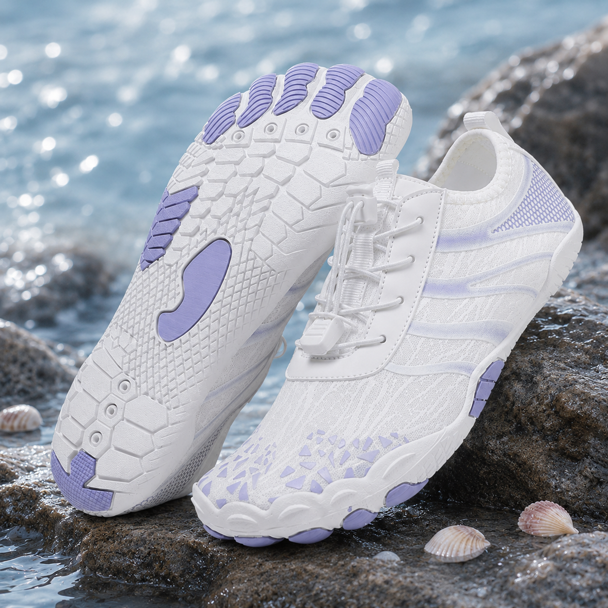 💖 Unisex Barefoot Water Shoes 💖 – Breathable, Water-Resistant & Sand-Repellent | Ultra-Light Aqua Shoes with Memory Foam Comfort & Quick-Drying Design