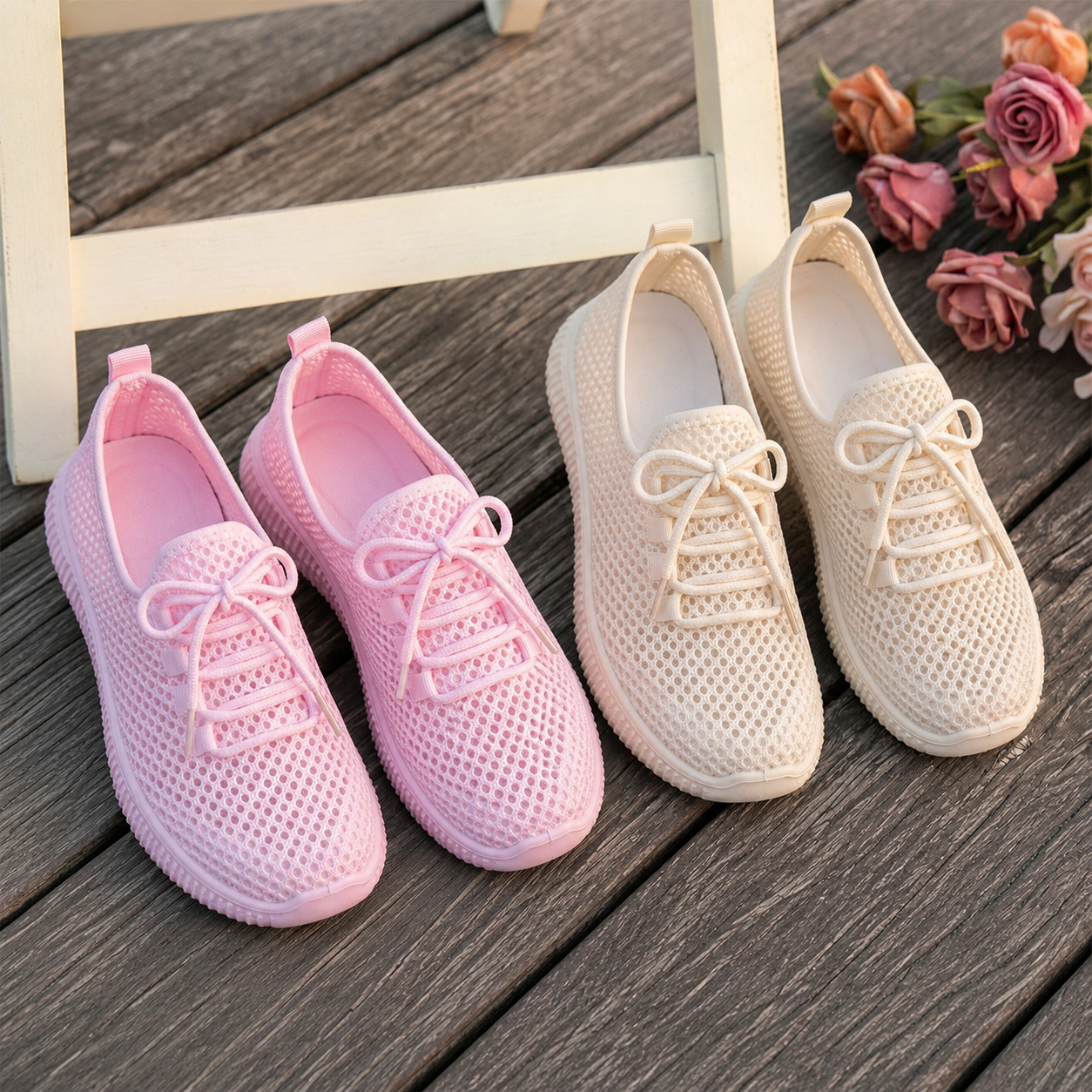 Beige & Pink