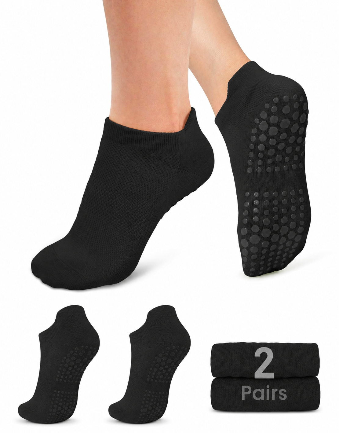 Move With Confidence™ Pilates Grip Socks – Soft Non Slip Socks Designed for Yoga, Pilates & Everyday Comfort